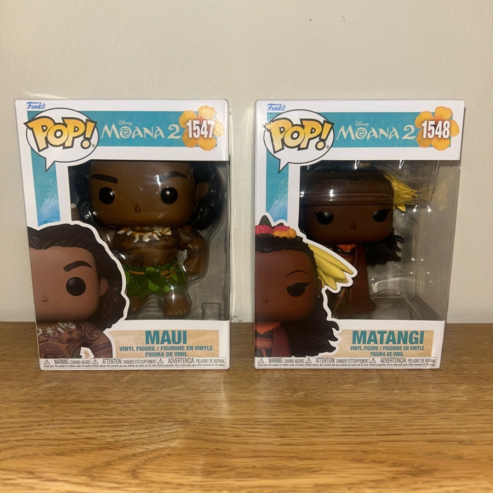 BRAND NEW Funko Pop: Moana 2- Maui and Matangi Figures